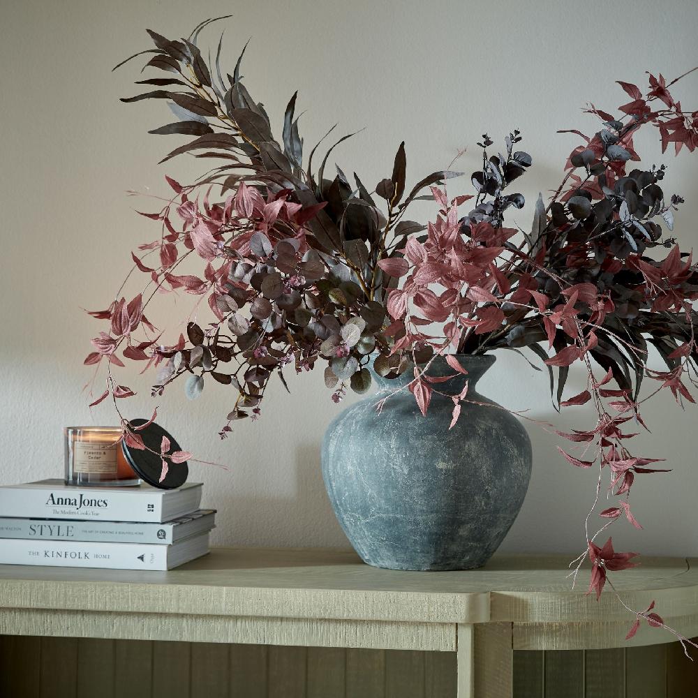 Hill Interiors Burgundy Eucalyptus Bunch