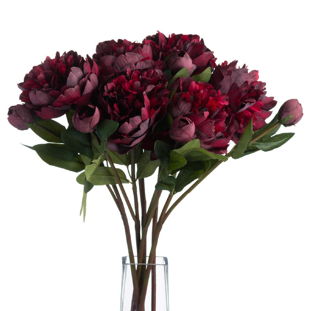 Hill Interiors Burgundy Peony Rose