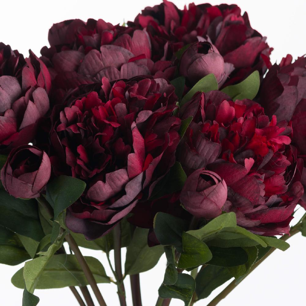 Hill Interiors Burgundy Peony Rose