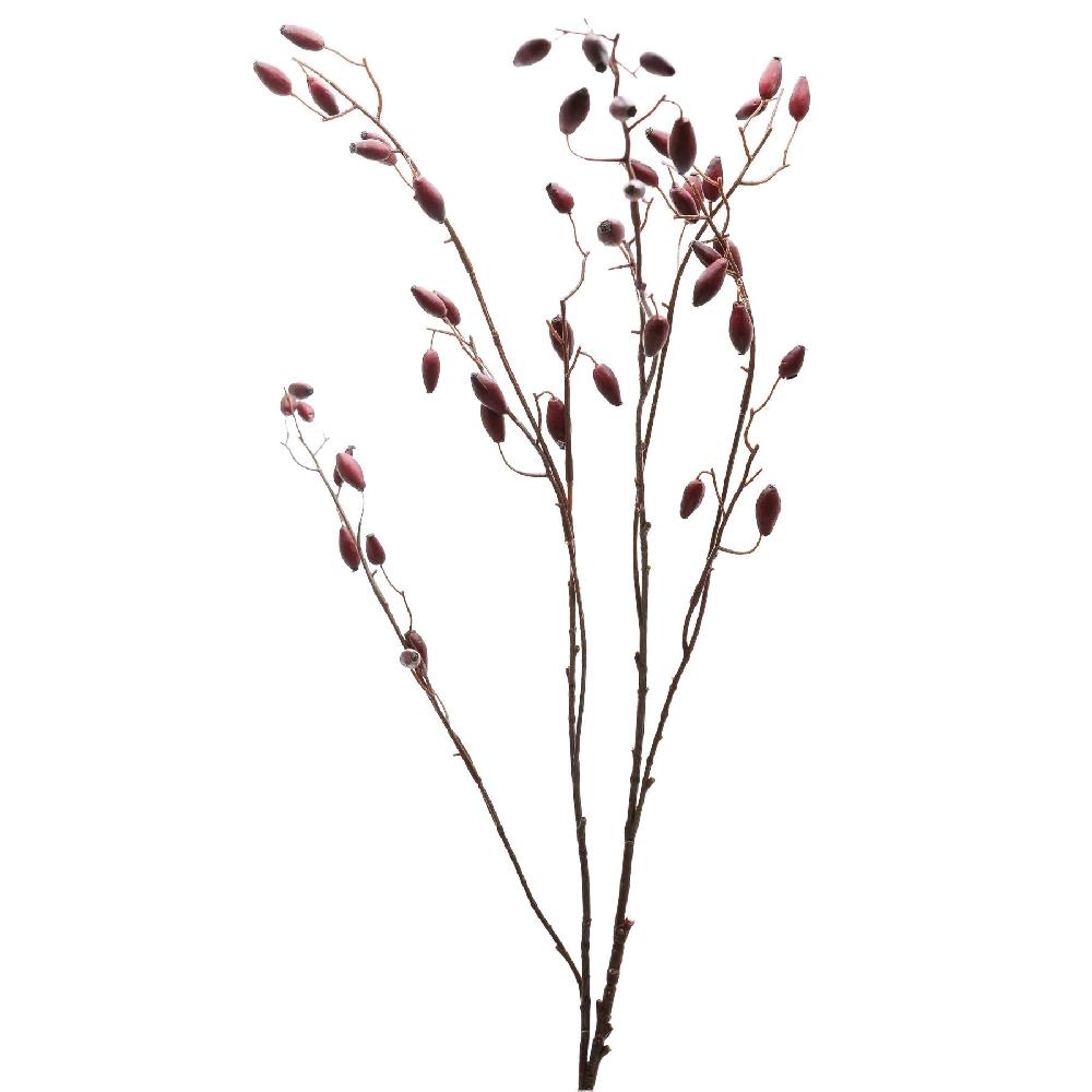 Hill Interiors Burgundy Rosehip Stem