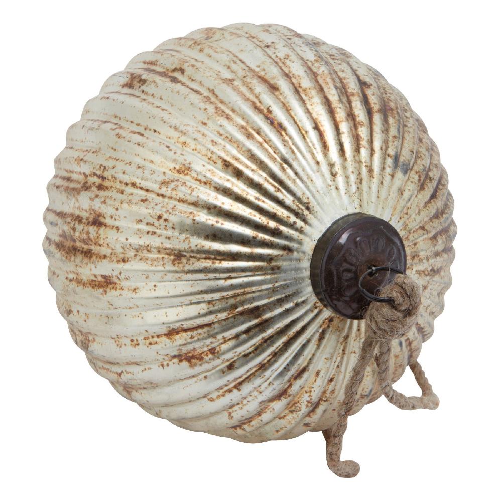 hill interiors Burnished Glass Fluted Bauble