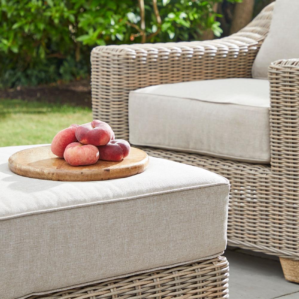 Hill Interiors Capri Collection Outdoor Foot Stool