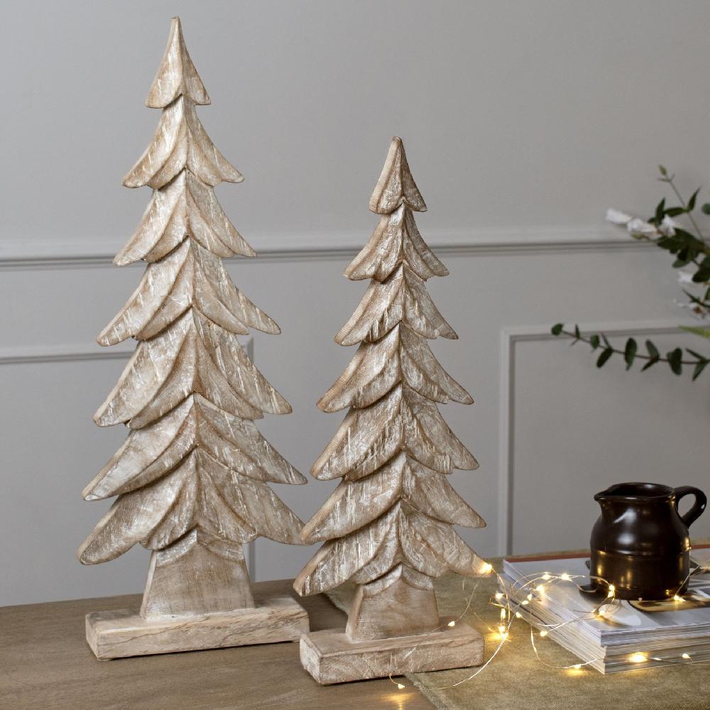 Hill Interiors Carved Wood Large Christmas Tree