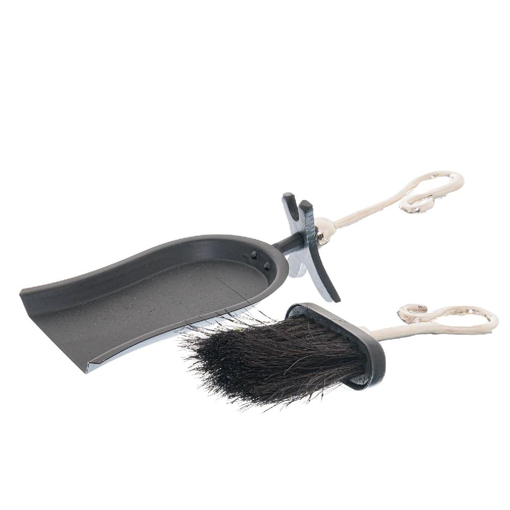 hill interiors Chrome Crook Handled Hearth Tidy