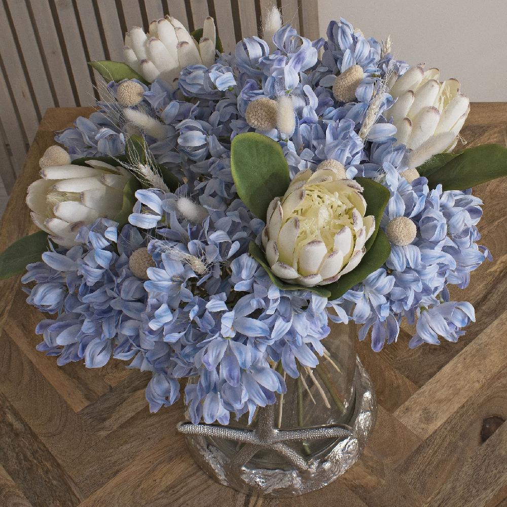 Hill Interiors Closed White Protea