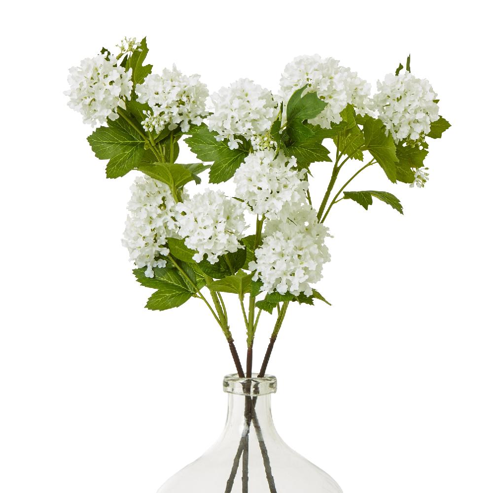 Hill Interiors Cream Snowball Viburnum Spray