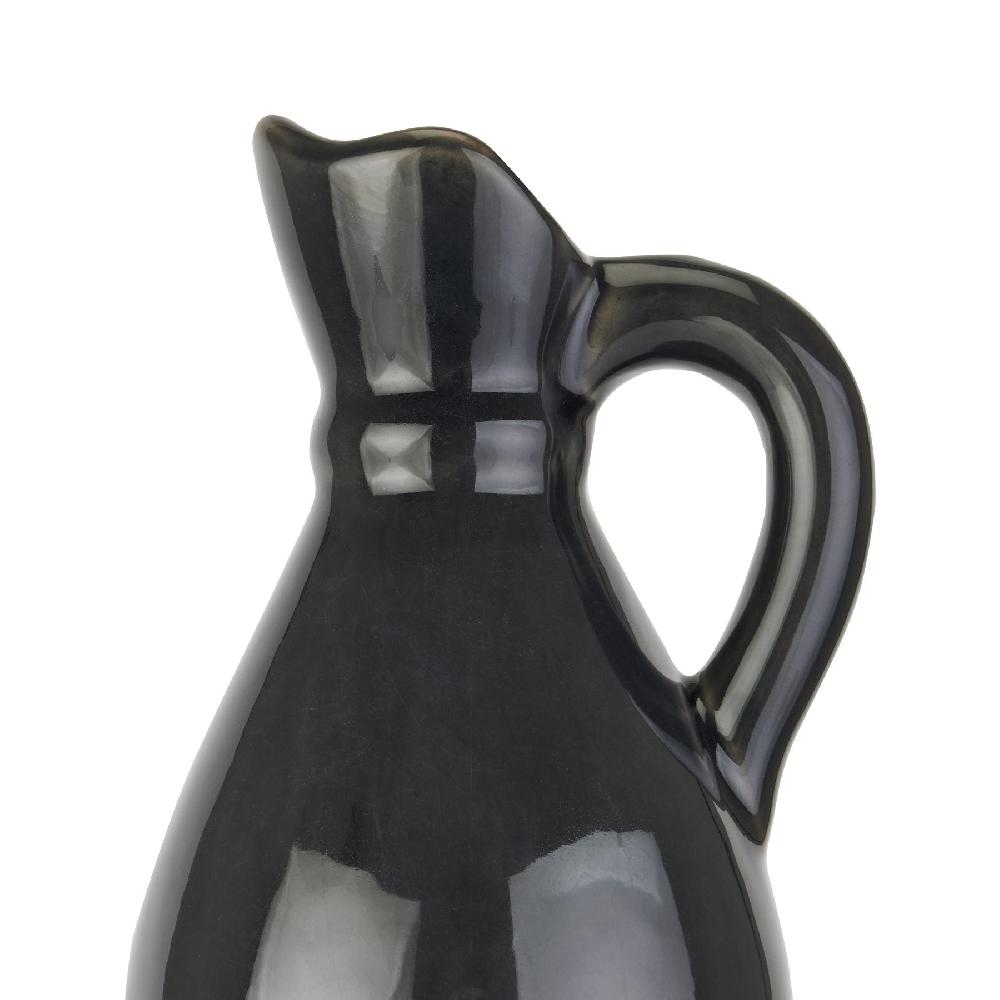 hill interiors Decorative Tall Navy Stoneware Jug
