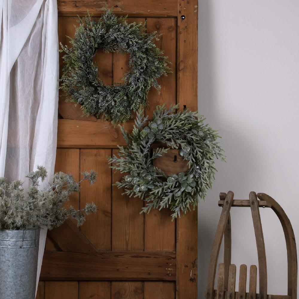 Hill Interiors Frosted Pine And Eucalyptus Wreath
