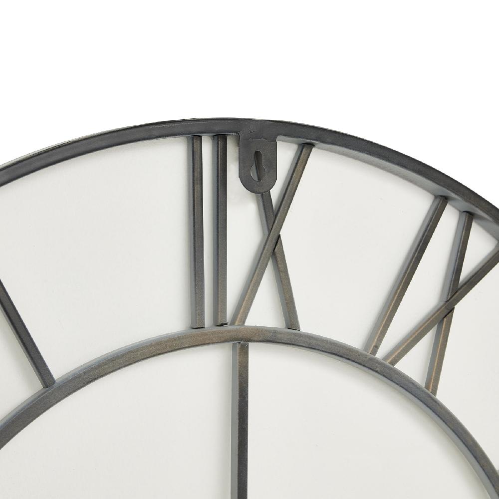 hill interiors Grey Skeleton Wall Clock