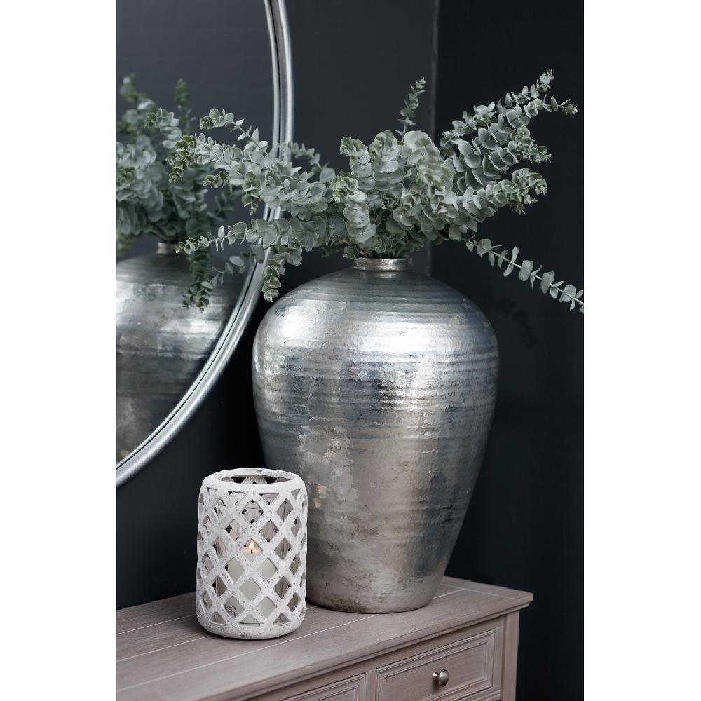 Hill Interiors Hammered Silver Astral Vase