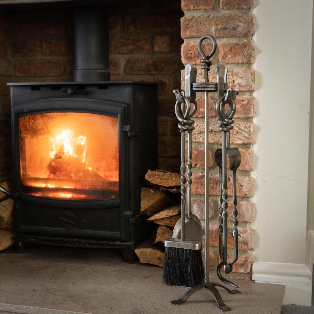 Hill Interiors Hand Turned Loop Top Companion Set