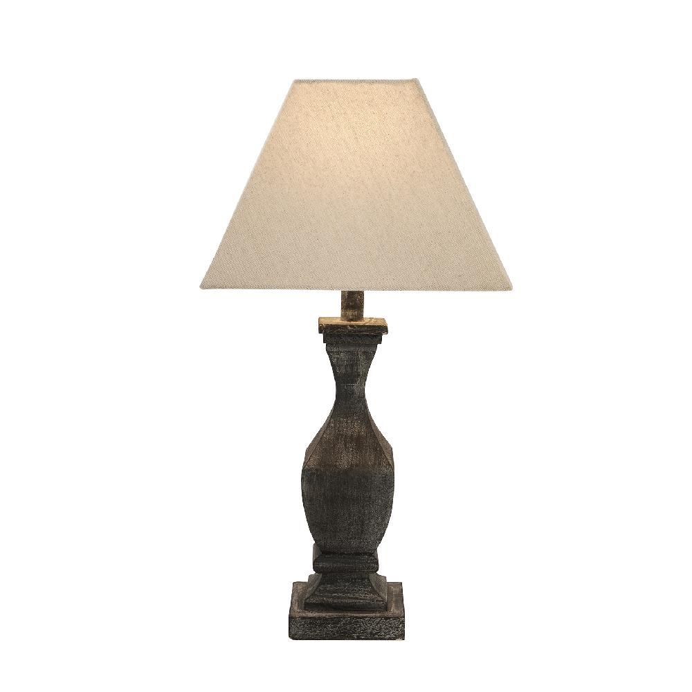 hill interiors Incia Fluted Wooden Table Lamp