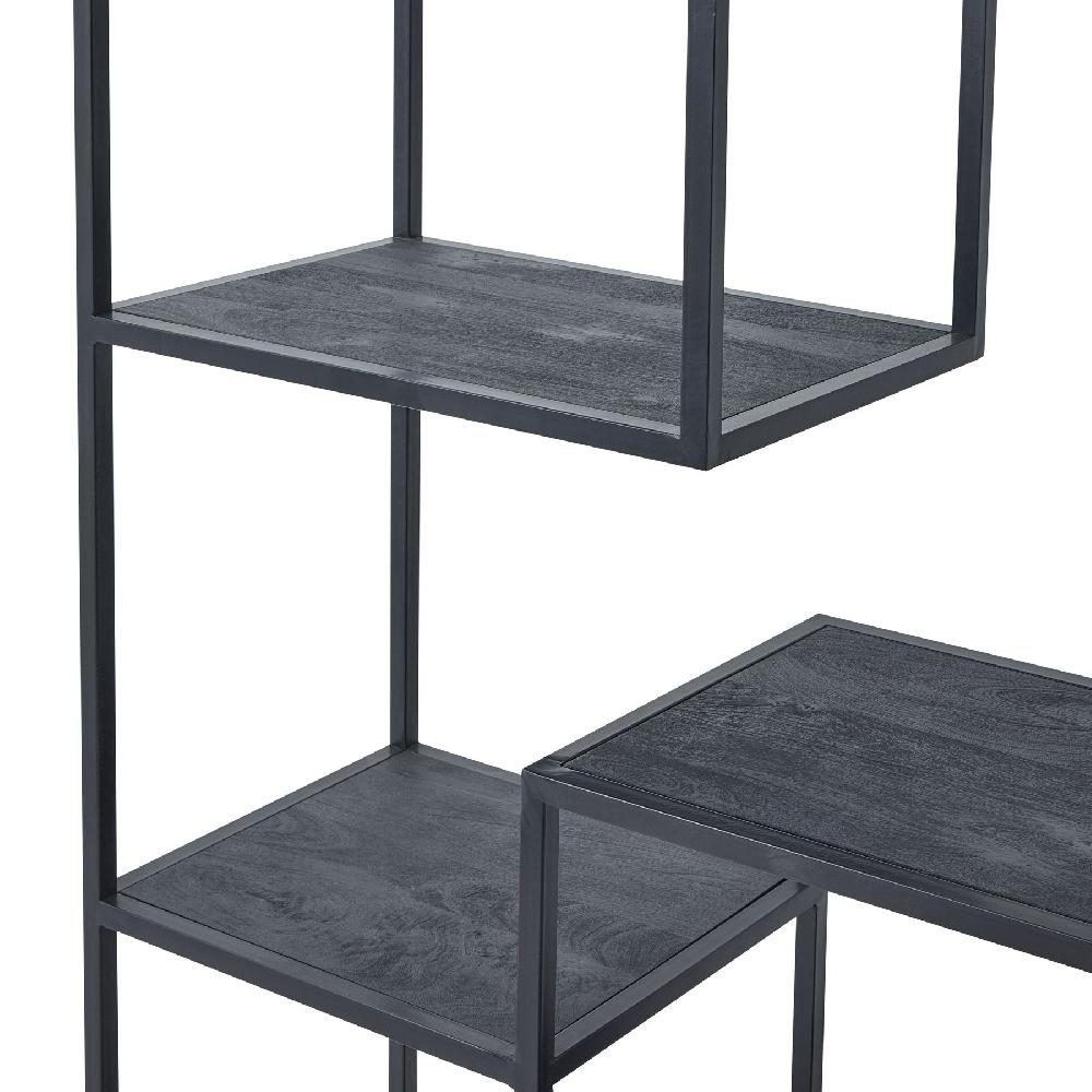 hill interiors Large Black Multi Shelf Unit