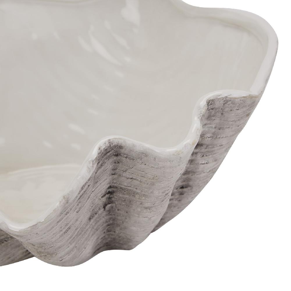 hill interiors Large Ceramic Adele Shell Bowl