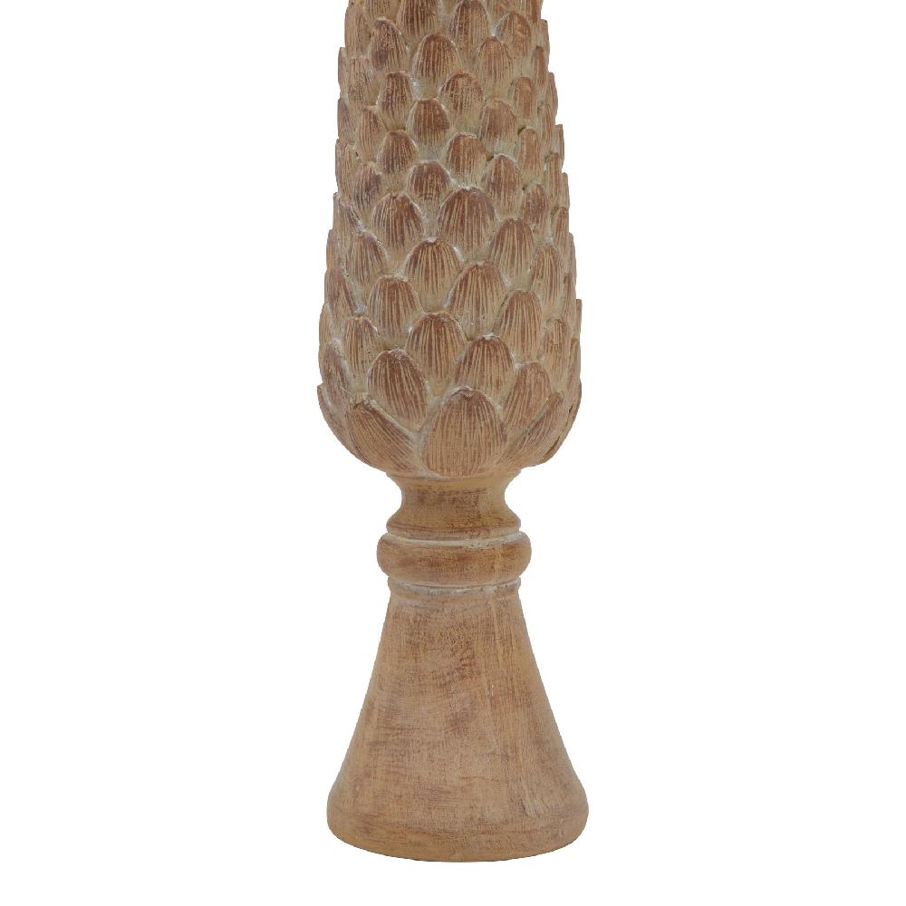 Hill Interiors Large Pinecone Sculpture On Base