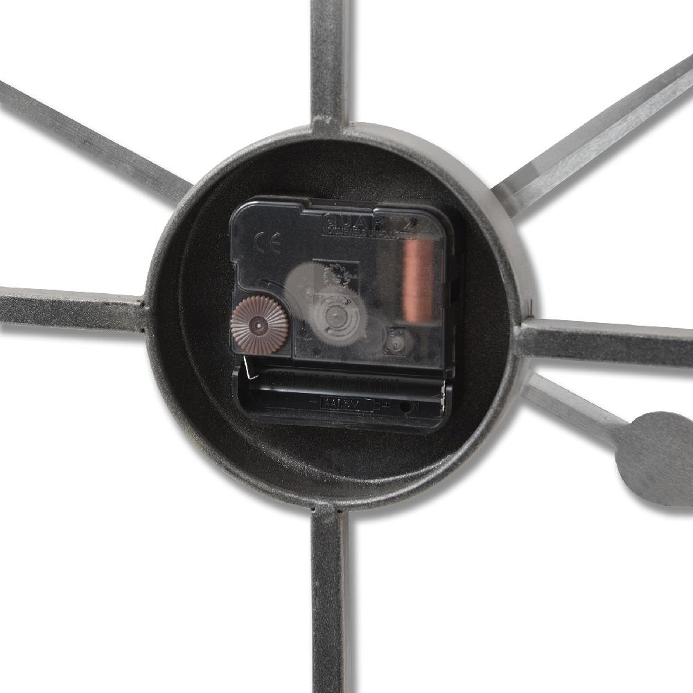 Hill Interiors Large Silver Skeleton Wall Clock