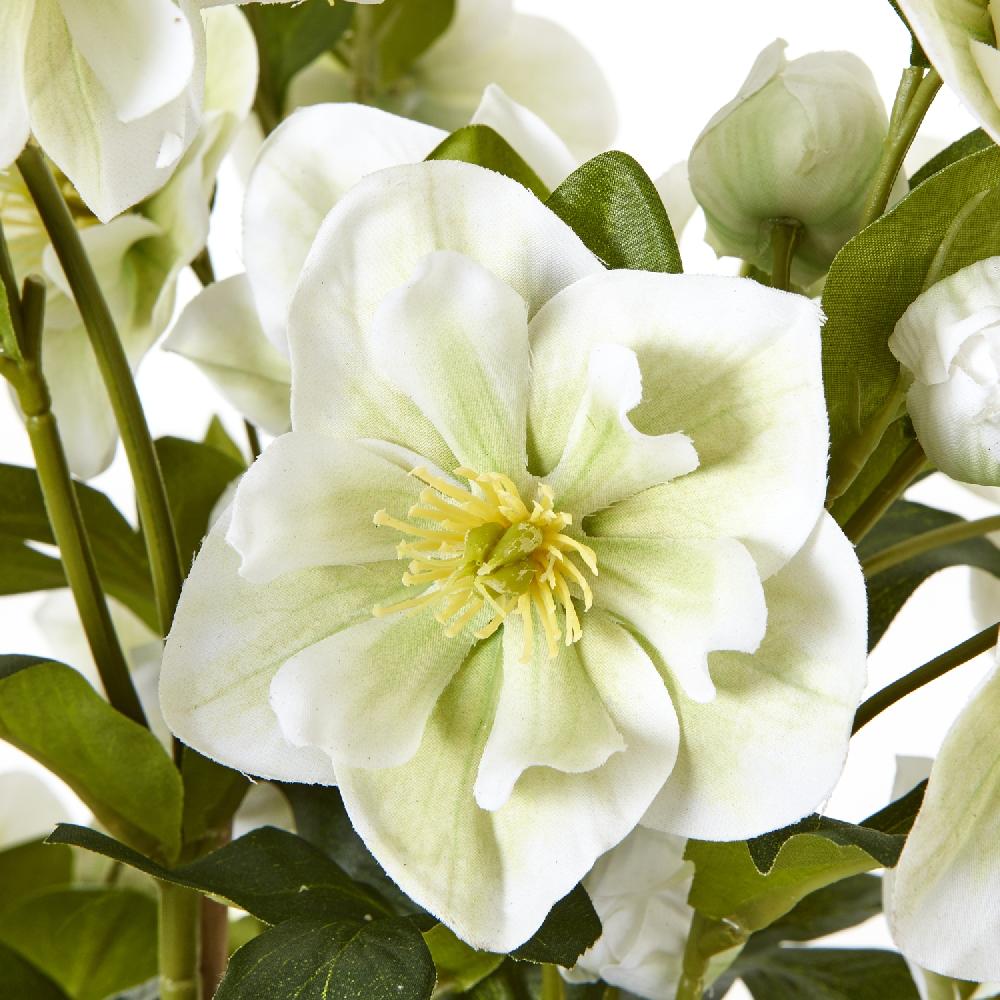 Hill Interiors Large White Hellebore In Grey Pot