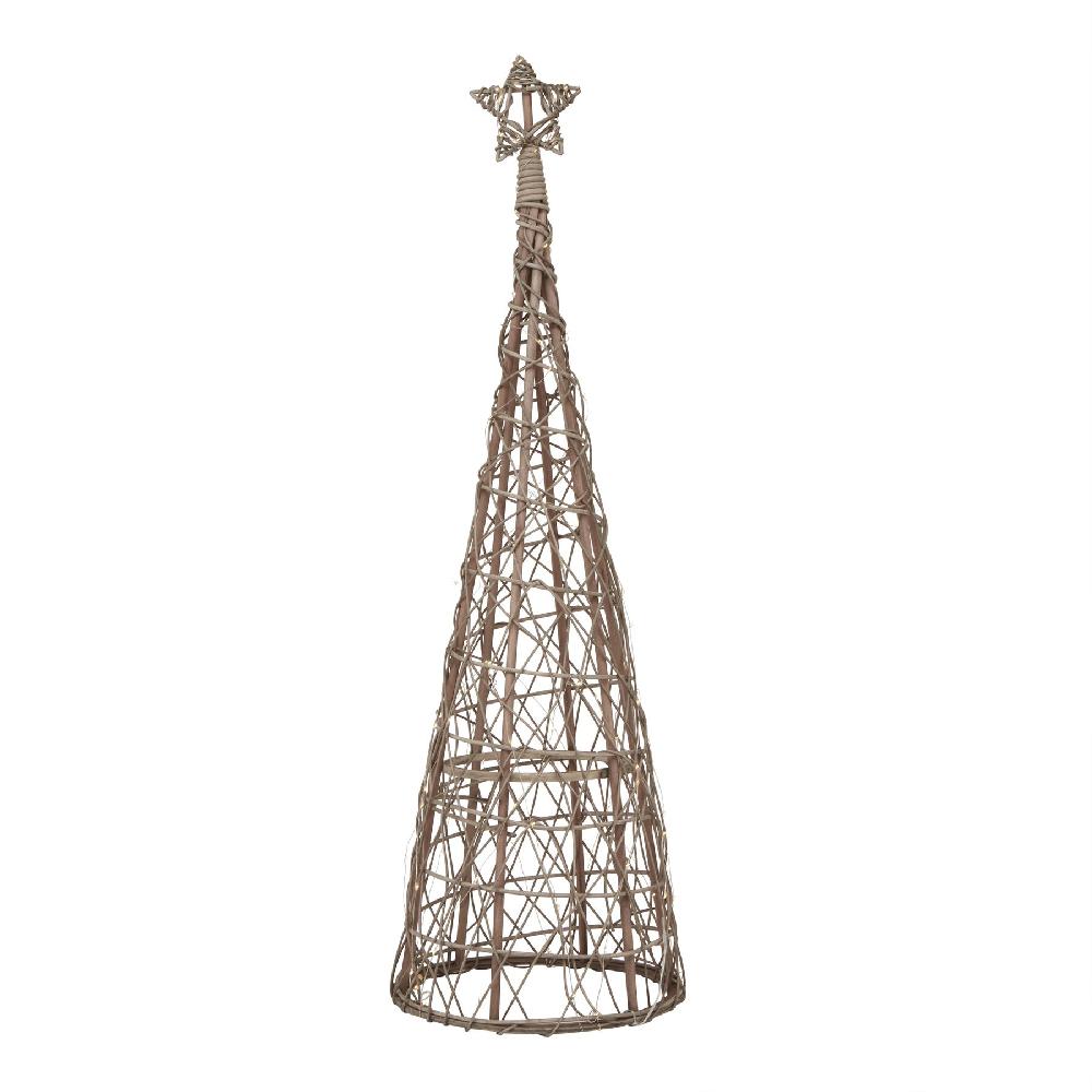 Hill Interiors LED Wicker Christmas Tree With Star