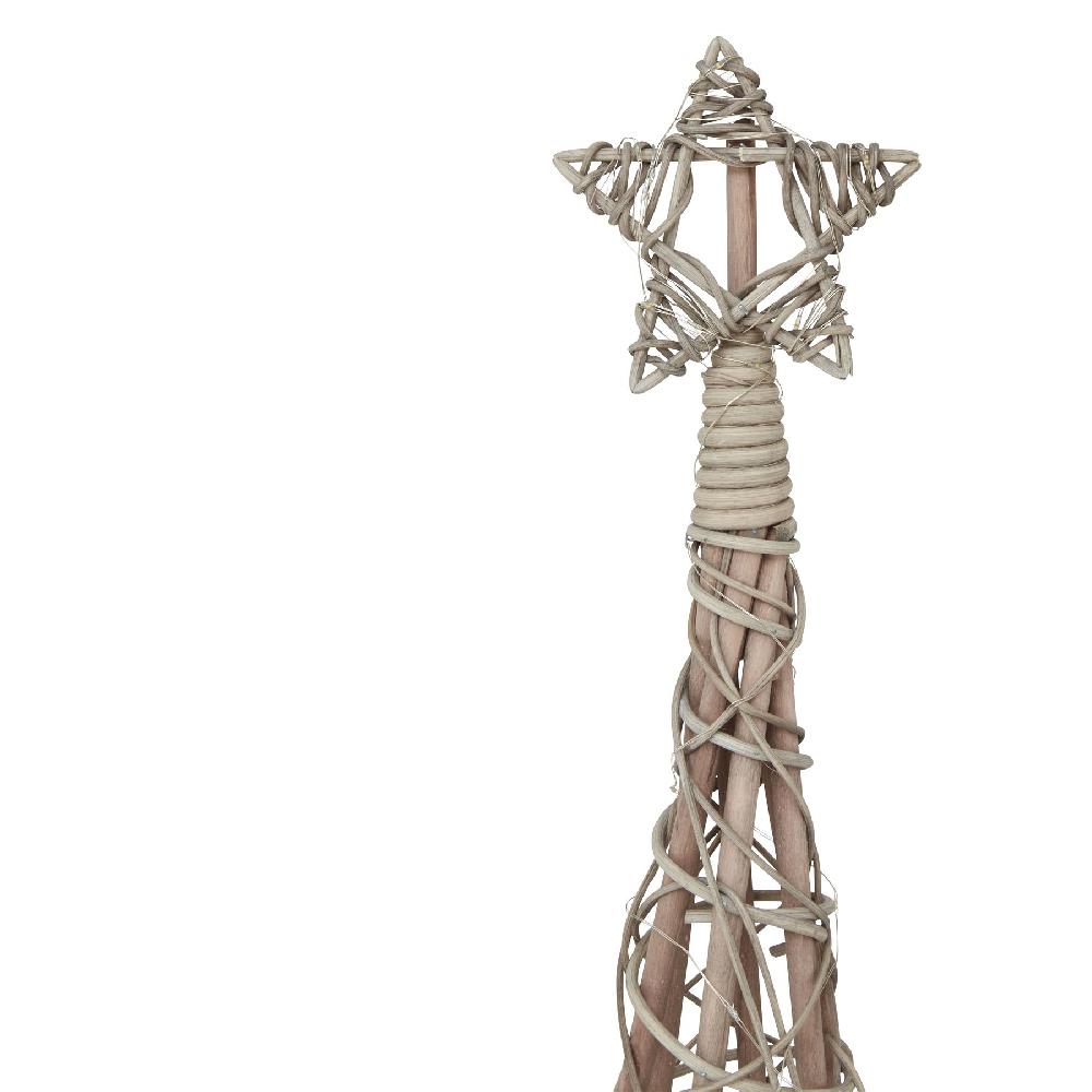 hill interiors LED Wicker Christmas Tree With Star