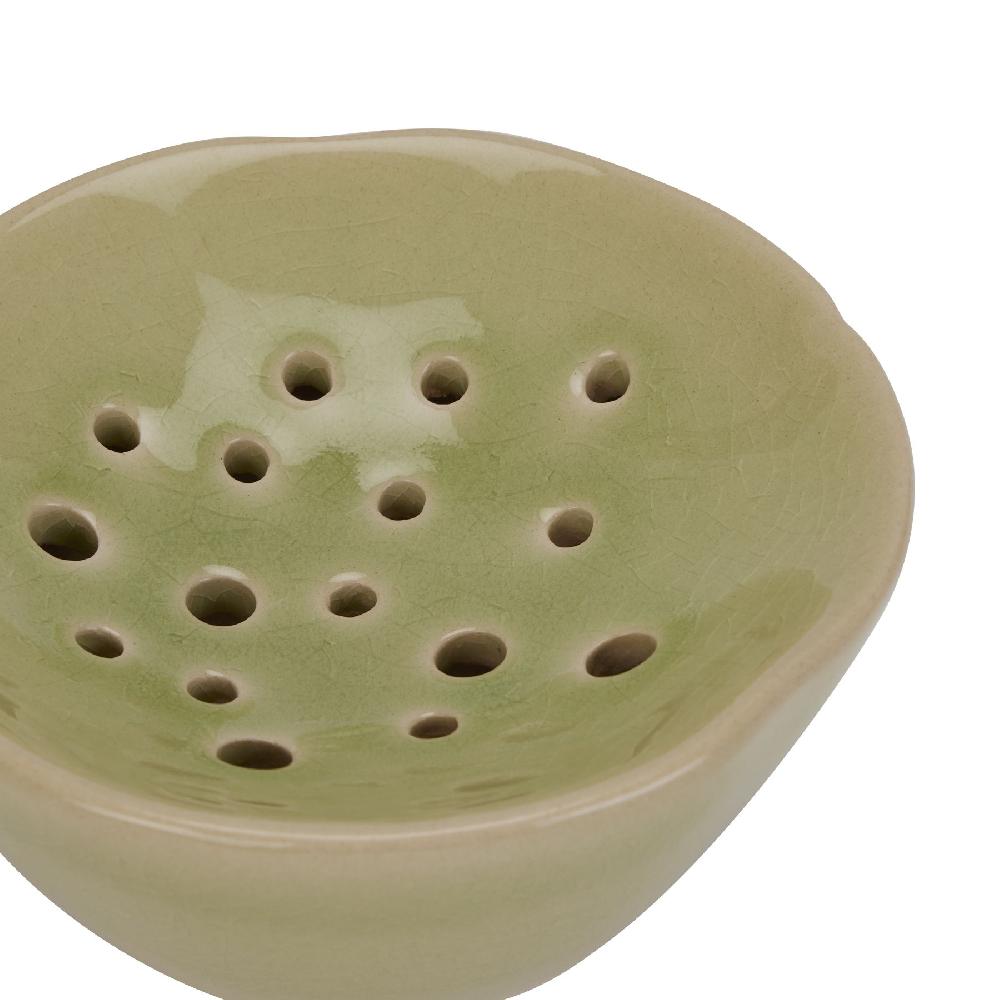 Hill Interiors Light Green Ceramic Flower Frog