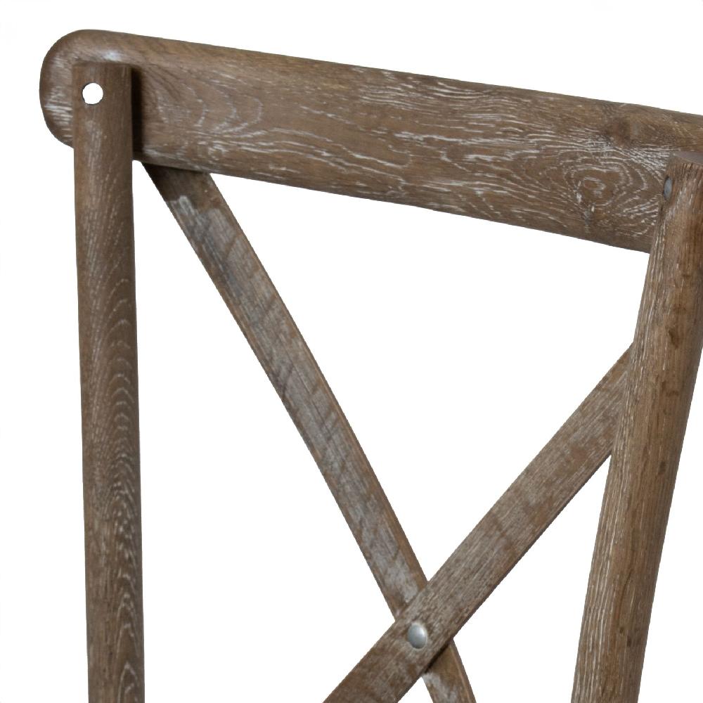 hill interiors Light Oak Cross Back Dining Chair
