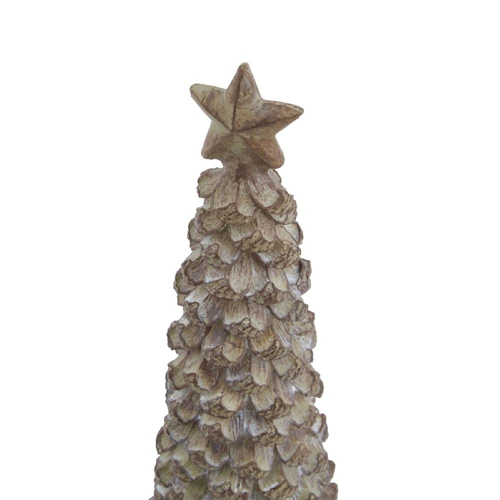 hill interiors Medium Beige Cedar Tree With Star