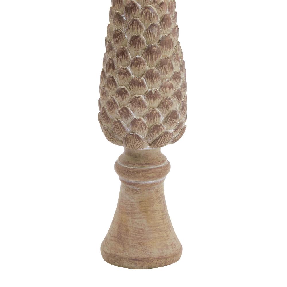 Hill Interiors Medium Pinecone Sculpture On Base