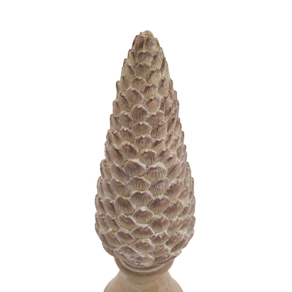 hill interiors Medium Pinecone Sculpture On Base