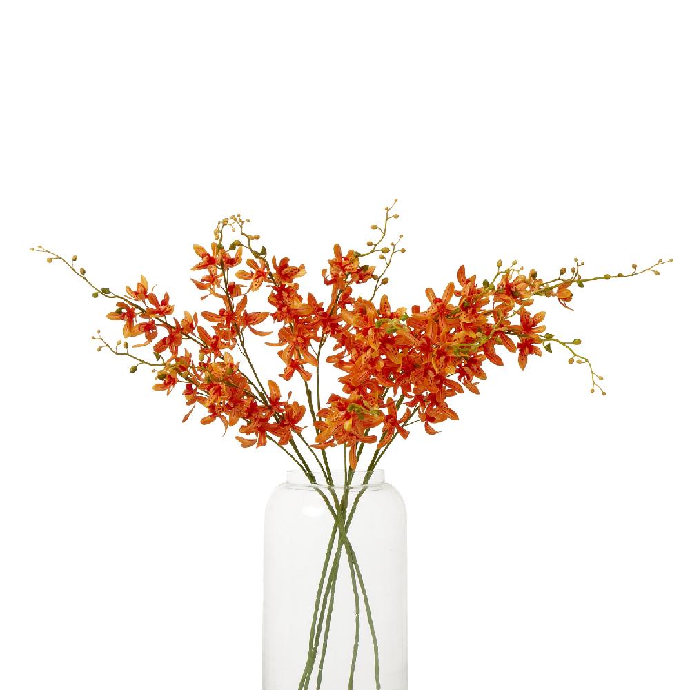 Hill Interiors Orange Cymbidium Spray