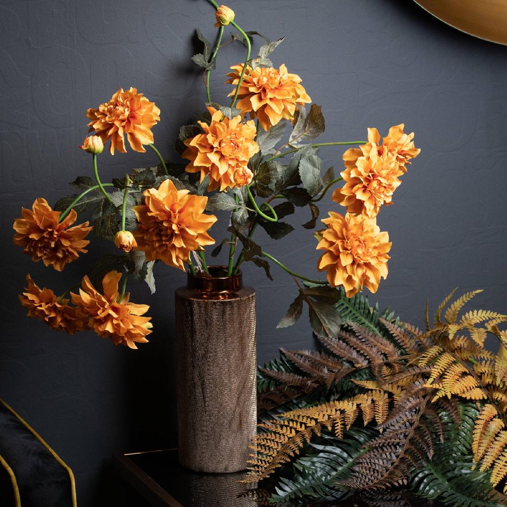 Hill Interiors Orange Dahlia Spray