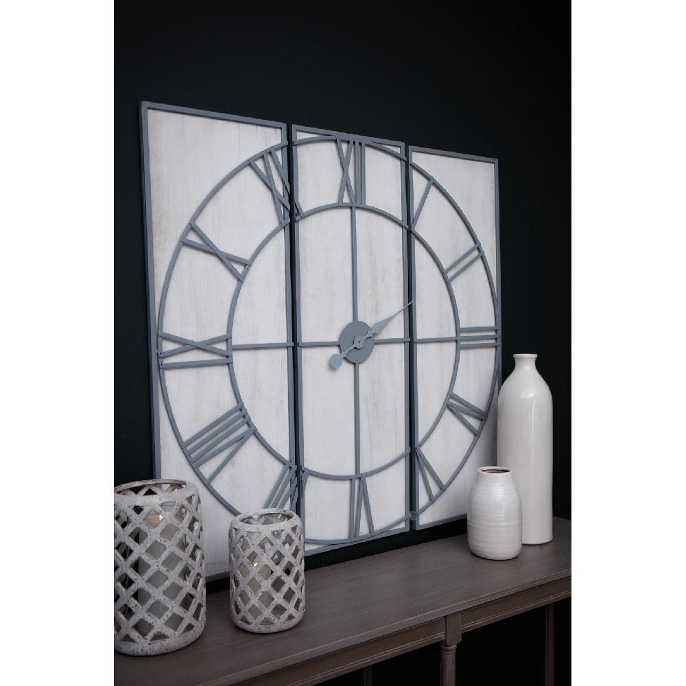 Hill Interiors Roza Panelled Wall Clock