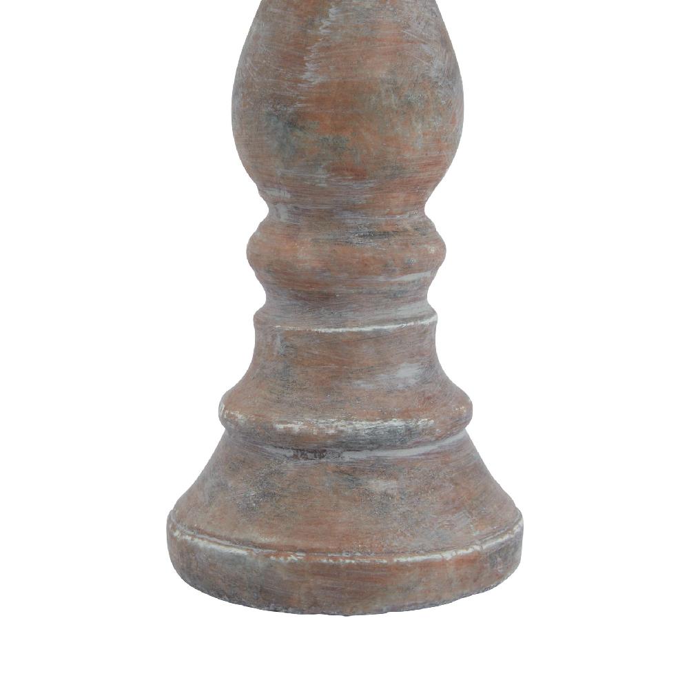 Hill Interiors Siena Brown Column Candle Holder