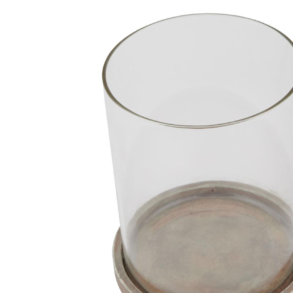 hill interiors Siena Brown Large Hurricane Lantern