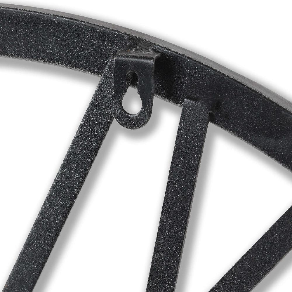 Hill Interiors Silver Heart Skeleton Wall Clock