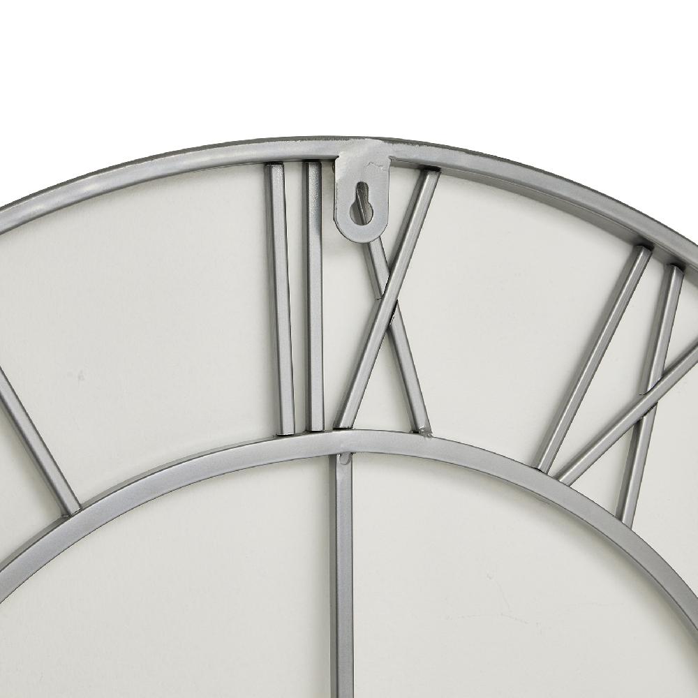 hill interiors Silver Skeleton Wall Clock