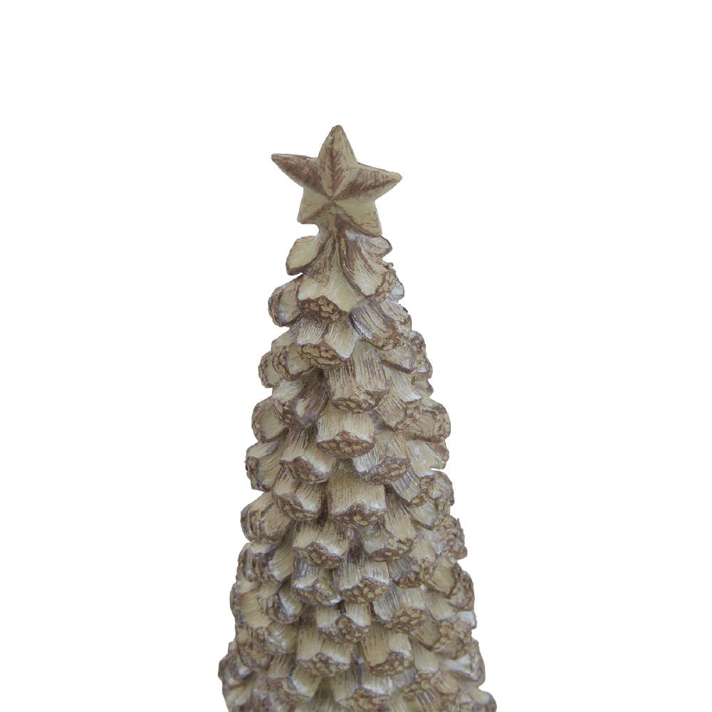 hill interiors Small Beige Cedar Tree With Star