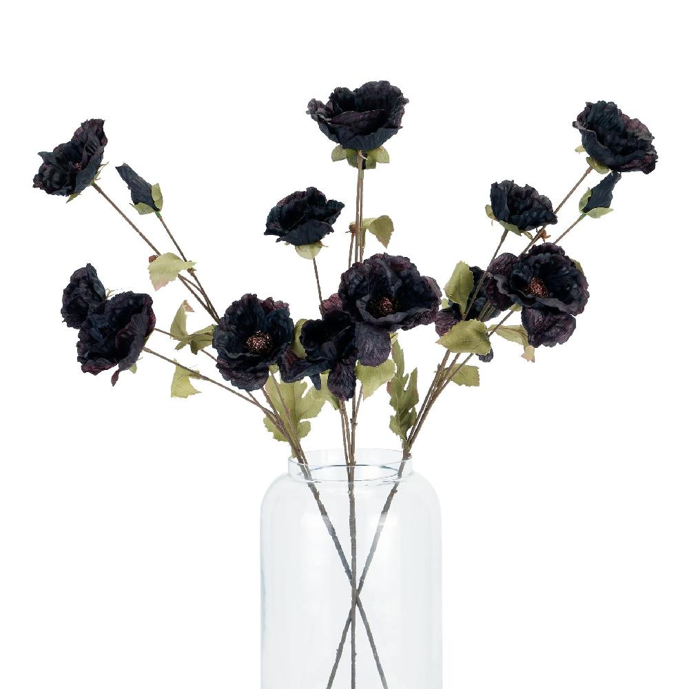Hill Interiors Tall Black Poppy Stem