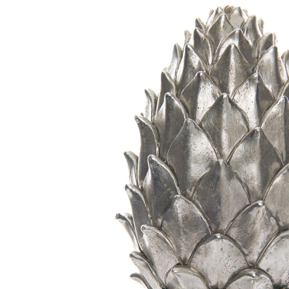 hill interiors Tall Large Silver Pinecone Finial