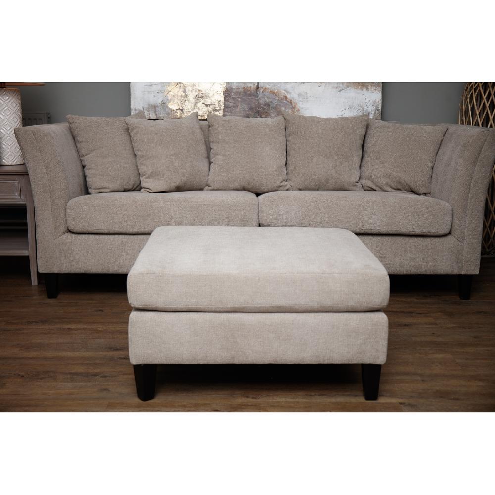 Hill Interiors Vesper Taupe Ottoman Foot Stool