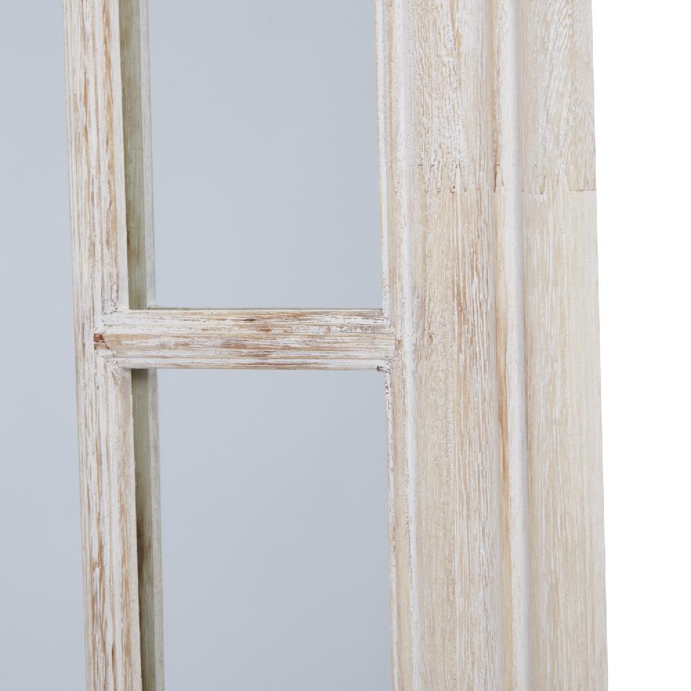 Hill Interiors Washed Wood Framed Window Mirror