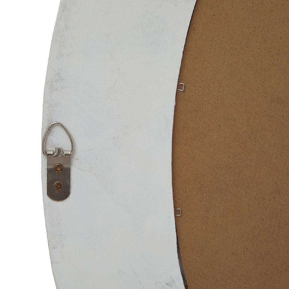 Hill Interiors Washed Wood Round Framed Mirror