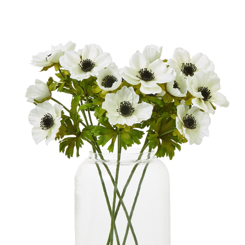 Hill Interiors White Anemone Spray