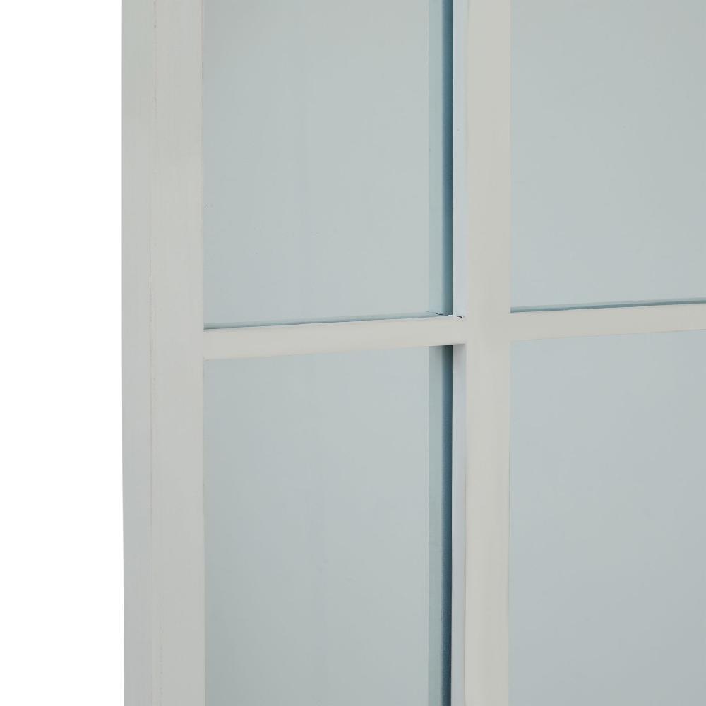 Hill Interiors White Large Arched Window Mirror