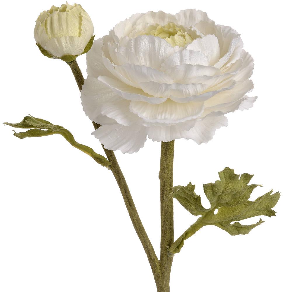 Hill Interiors White Ranunculus Spray