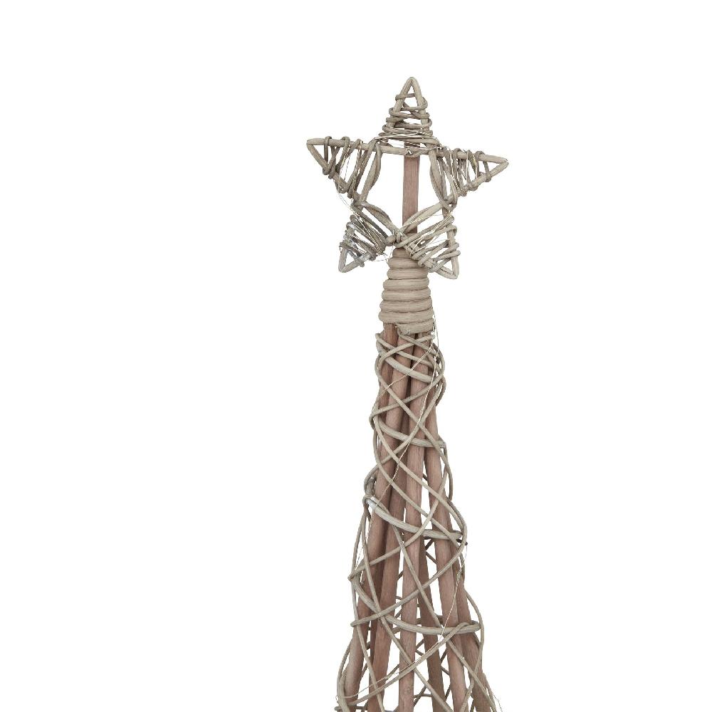 hill interiors Large LED Wicker Christmas Tree With Star