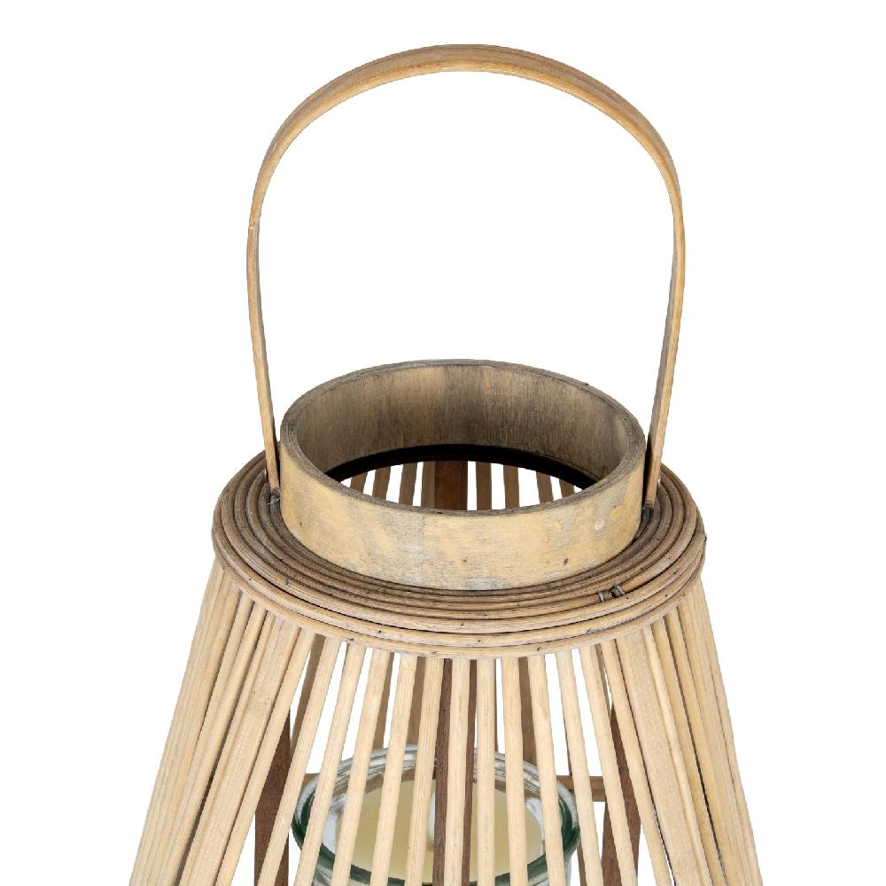 Hill Interiors Large Peardrop Wicker Lantern With Glass Holder