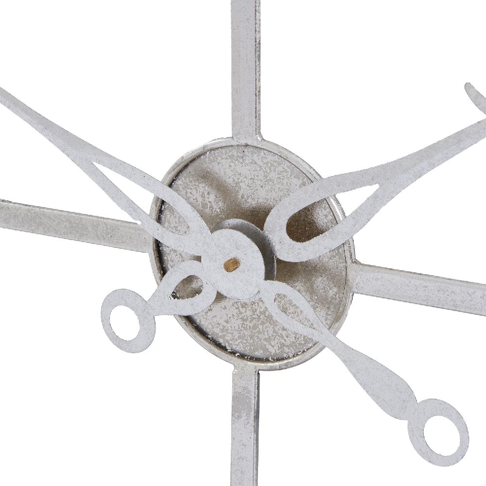 Hill Interiors Large Silver Foil Skeleton Wall Clock