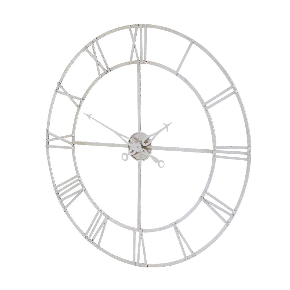 hill interiors Large Silver Foil Skeleton Wall Clock