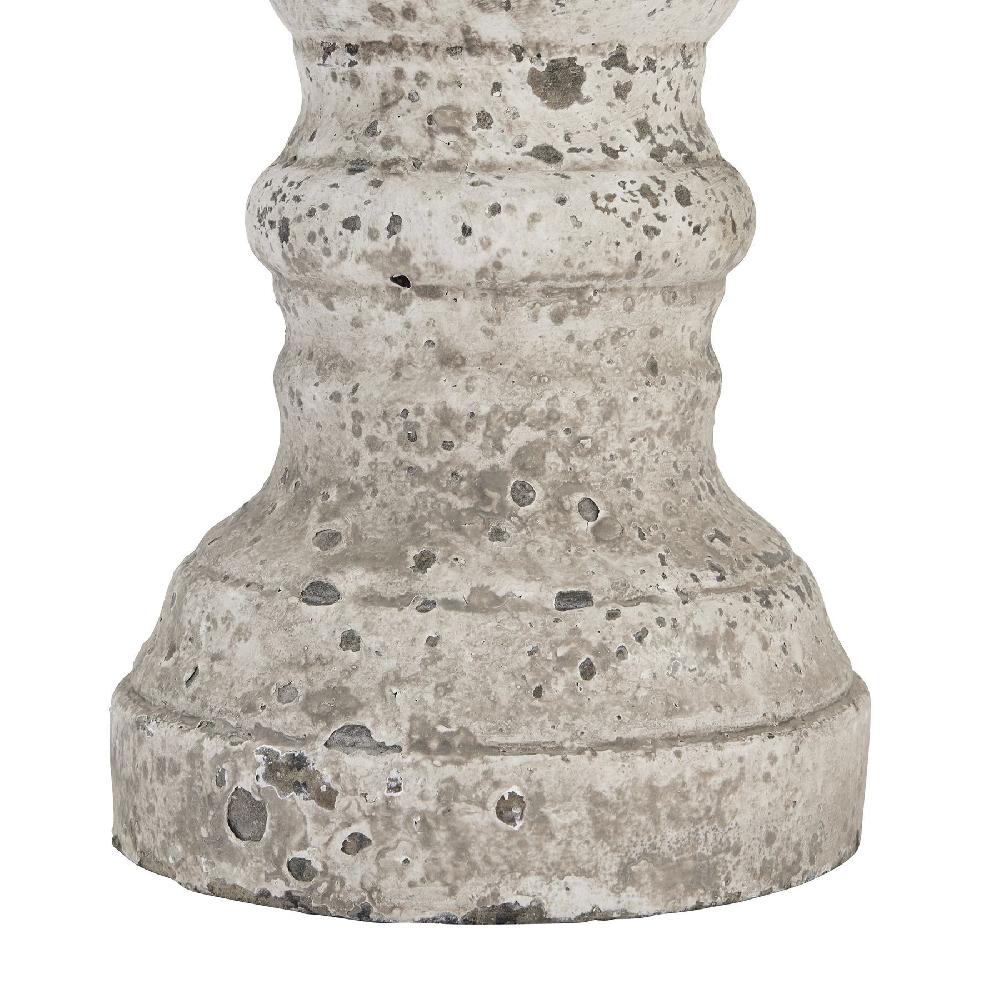 hill interiors Large Stone Ceramic Column Candle Holder
