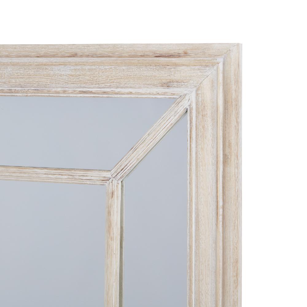 Hill Interiors Large Washed Wood Framed Window Mirror